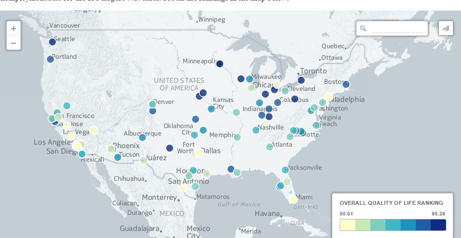 Las 10 ciudades americanas con mayor calidad de vida