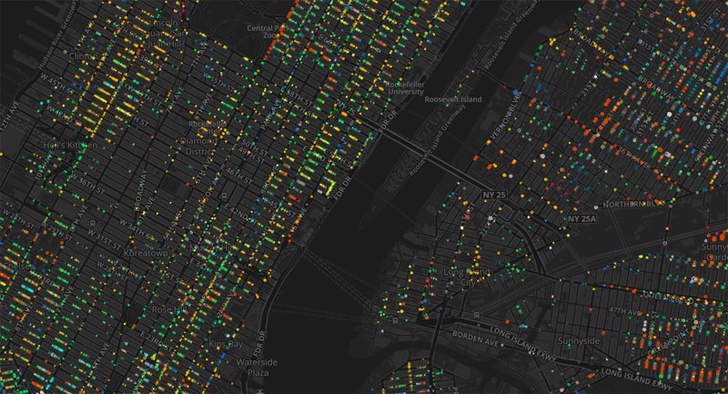 Estados Unidos – Mapa interactivo de los árboles de New York