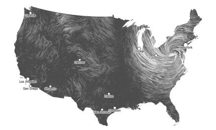Mapa del viento en Estados Unidos en tiempo real